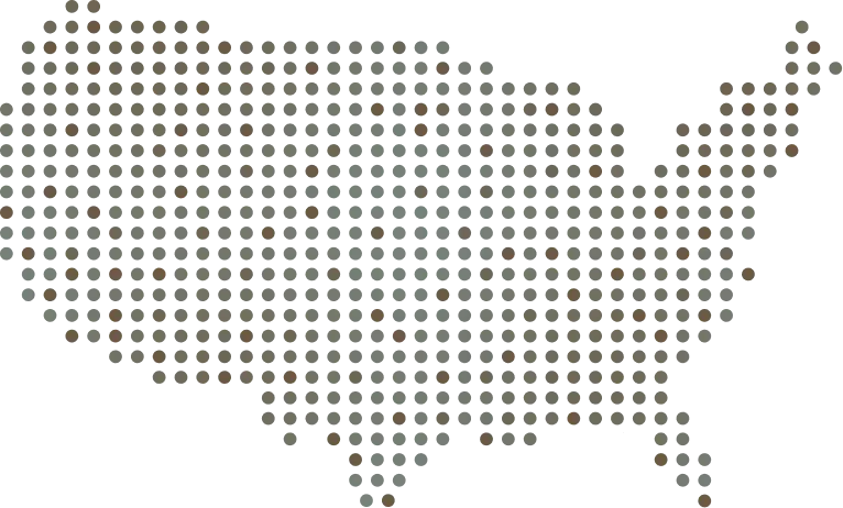 USA map showing nationwide impact